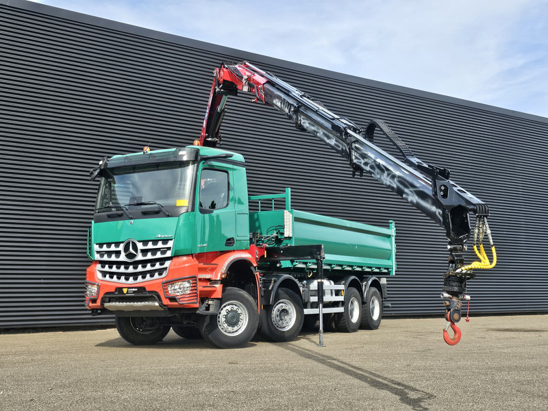 Mercedes-Benz AROCS 4145 / 8X6 / TIPPER + HMF CRANE - Kraanaga veoauto: pilt 2 Mercedes-Benz AROCS 4145 / 8X6 / TIPPER + HMF CRANE - Kraanaga veoauto: pilt 2