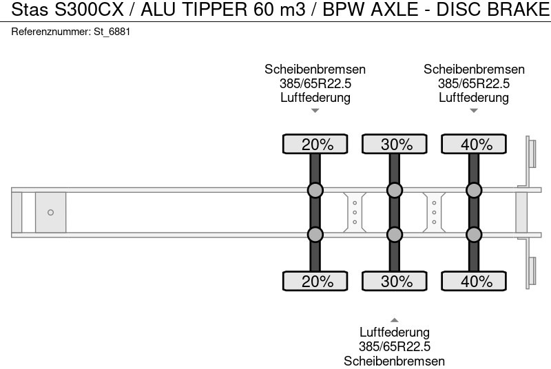 Stas S300CX / ALU TIPPER 60 m3 / BPW AXLE - DISC BRAKE liising Stas S300CX / ALU TIPPER 60 m3 / BPW AXLE - DISC BRAKE: pilt 18