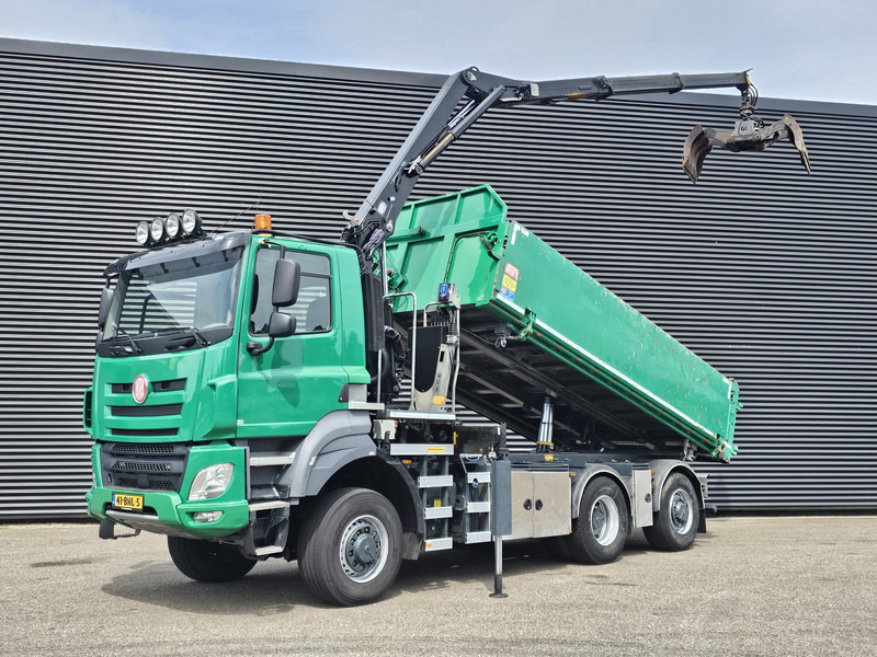 Tatra T158/II 6X6 / HMF Z CRANE + 2 SIDE TIPPER - Kallurauto, Kraanaga veoauto: pilt 1 Tatra T158/II 6X6 / HMF Z CRANE + 2 SIDE TIPPER - Kallurauto, Kraanaga veoauto: pilt 1