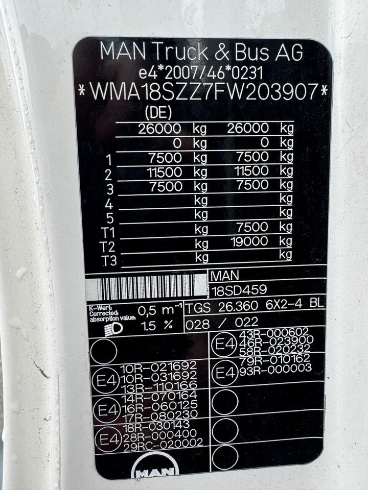 Kraanaga veoauto MAN 26.360 TGS Pafinger PK12002 Glaskipper 2 Trennw.: pilt 16