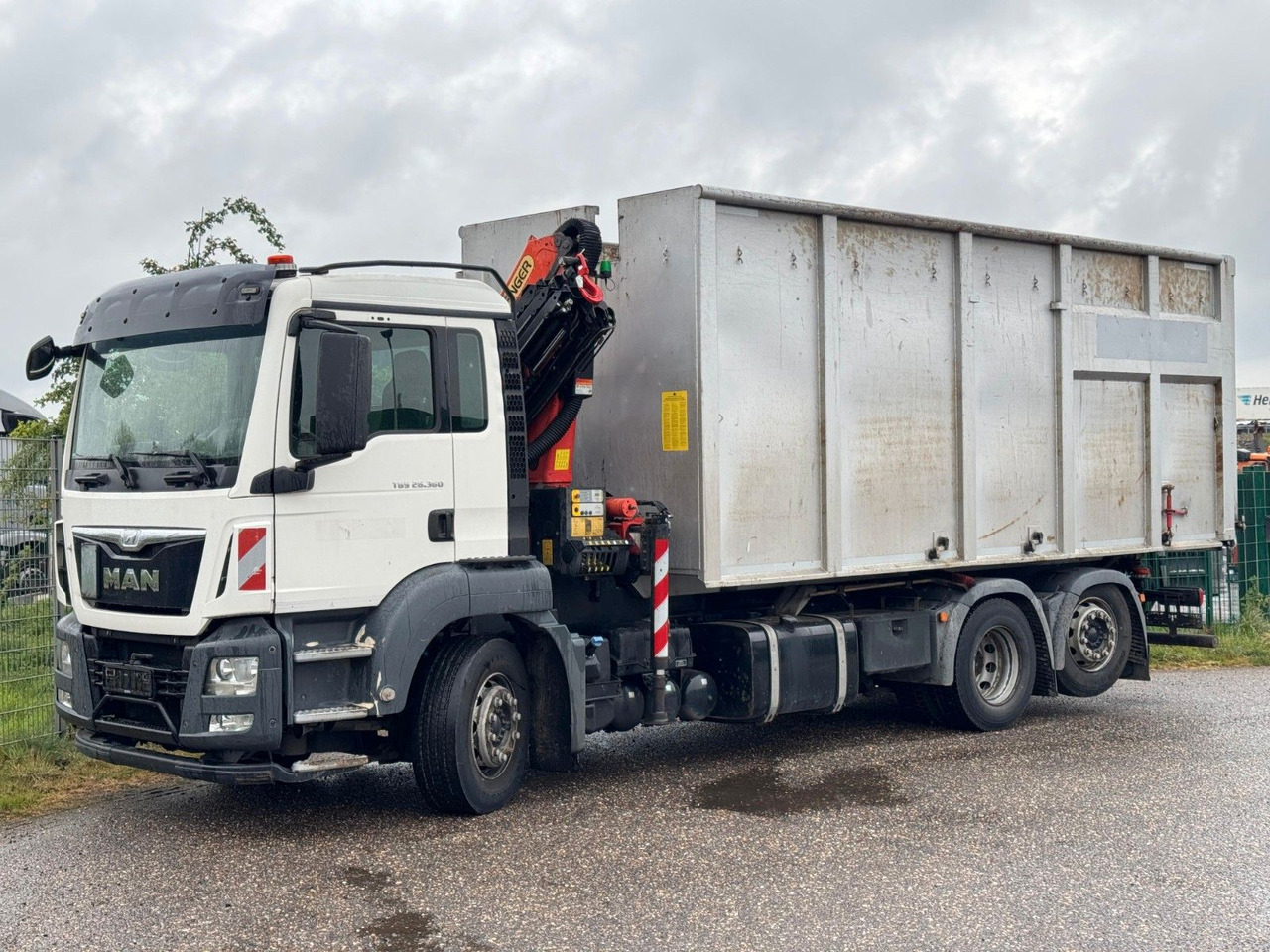 Kraanaga veoauto MAN 26.360 TGS Pafinger PK12002 Glaskipper 2 Trennw.: pilt 7