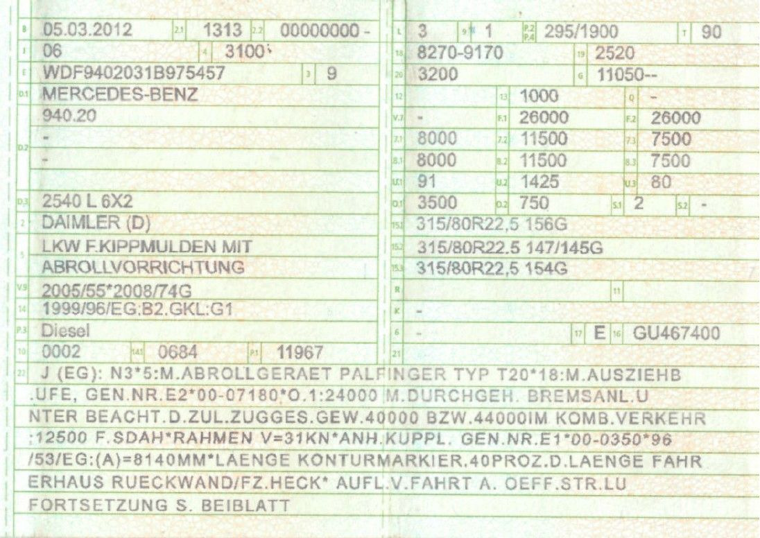 Mercedes-Benz 2540 L 6x2 Palfinger T20 mit hydr. Containerverr - Konkstõstukiga veoauto: pilt 2 Mercedes-Benz 2540 L 6x2 Palfinger T20 mit hydr. Containerverr - Konkstõstukiga veoauto: pilt 2