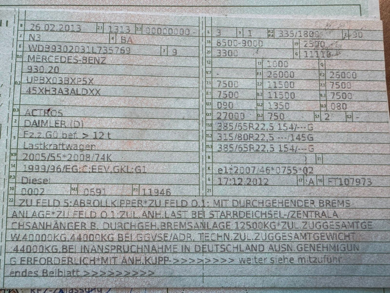 Mercedes-Benz 2546 6X2 Klima Meiller RK 20.65 - Konkstõstukiga veoauto: pilt 2 Mercedes-Benz 2546 6X2 Klima Meiller RK 20.65 - Konkstõstukiga veoauto: pilt 2