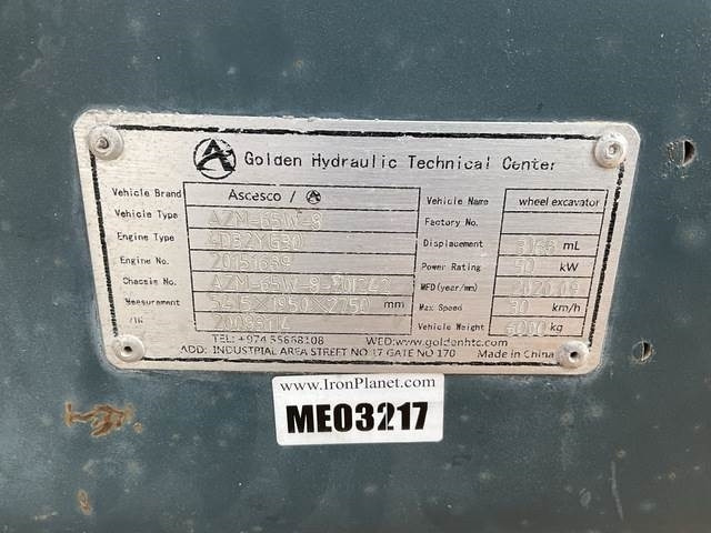 Ascesco AZM-65W-8 - Ratastel ekskavaator: pilt 5 Ascesco AZM-65W-8 - Ratastel ekskavaator: pilt 5