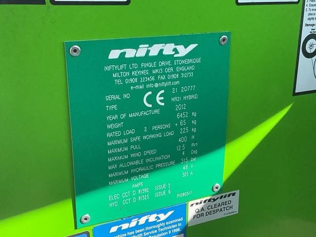 Niftylift HR21 - Liigendpoom: pilt 5 Niftylift HR21 - Liigendpoom: pilt 5