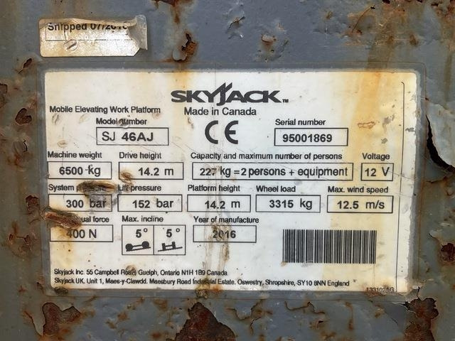SkyJack SJ46AJ - Liigendpoom: pilt 5 SkyJack SJ46AJ - Liigendpoom: pilt 5