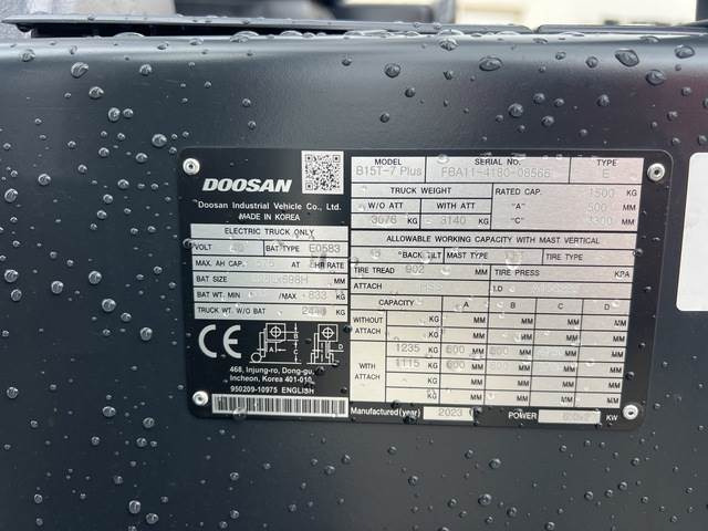 Doosan B15T-7 PLUS - Elektritõstuk: pilt 5 Doosan B15T-7 PLUS - Elektritõstuk: pilt 5