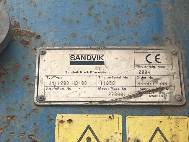 Sandvik JM1208 - Lõuapurustaja: pilt 5 Sandvik JM1208 - Lõuapurustaja: pilt 5