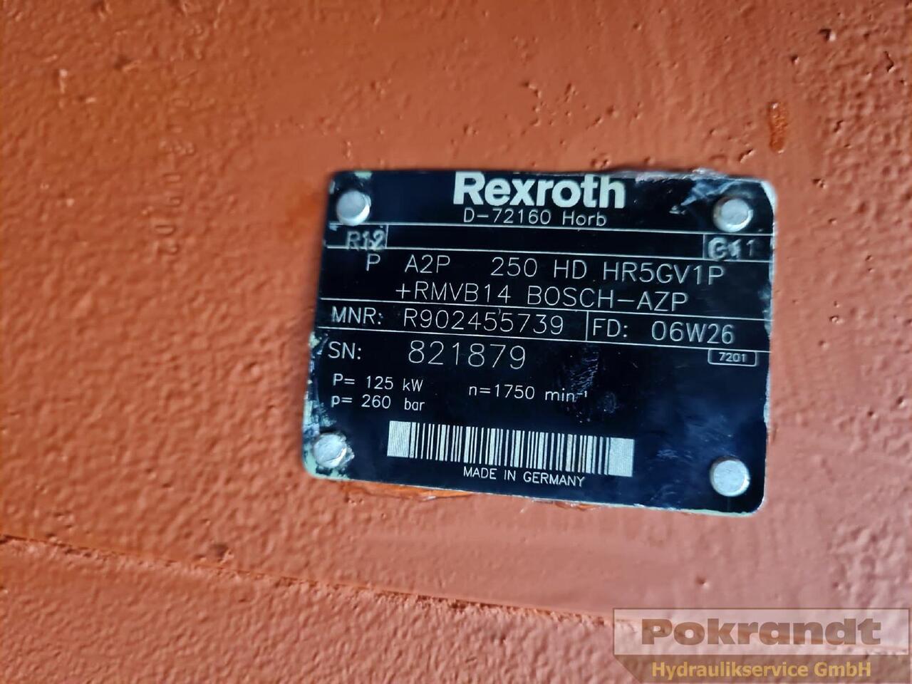 A2P250HD HR5GV1P + RMVB14 - Hüdrauliline pump: pilt 5 A2P250HD HR5GV1P + RMVB14 - Hüdrauliline pump: pilt 5
