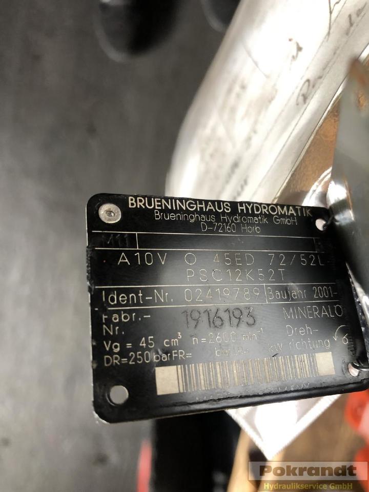 Rexroth A10VO60DFR1-52L-PWC12K04 + A10VO45ED72-52-PSC12K52T + A10VSO18DR-31L-PSCN00 - Hüdrauliline pump: pilt 4 Rexroth A10VO60DFR1-52L-PWC12K04 + A10VO45ED72-52-PSC12K52T + A10VSO18DR-31L-PSCN00 - Hüdrauliline pump: pilt 4