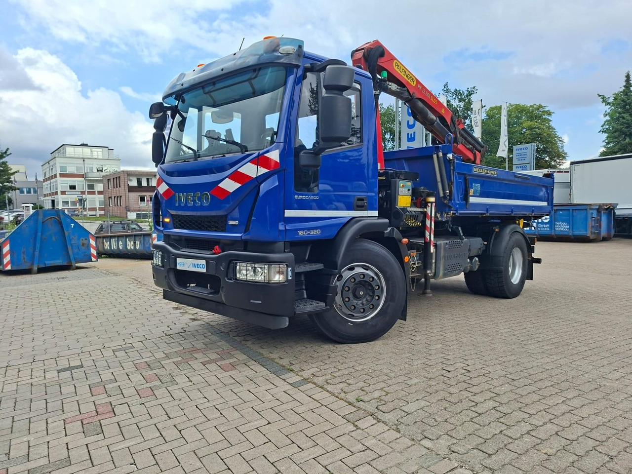 Iveco ML180E32K Meiler 3-Seitenkipper Kran 2x AHK - Kallurauto, Kraanaga veoauto: pilt 1 Iveco ML180E32K Meiler 3-Seitenkipper Kran 2x AHK - Kallurauto, Kraanaga veoauto: pilt 1