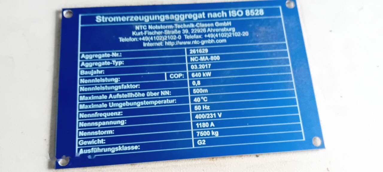 MAN Agregat Prądotwórczy Generator Stamford MAN DIESEL 640 kw 800 - Generaatorikomplekt: pilt 1 MAN Agregat Prądotwórczy Generator Stamford MAN DIESEL 640 kw 800 - Generaatorikomplekt: pilt 1