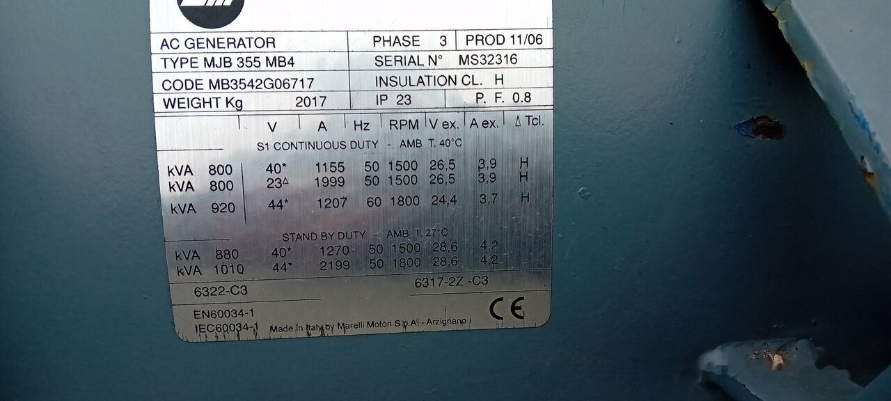 MAN MAN Generator Set Stamford 640 KW 800 KVA Diesel, 2017 Model, 931 HP, 8000 kg, Low Hours, For Sale in Poland - Generaatorikomplekt: pilt 5 MAN MAN Generator Set Stamford 640 KW 800 KVA Diesel, 2017 Model, 931 HP, 8000 kg, Low Hours, For Sale in Poland - Generaatorikomplekt: pilt 5