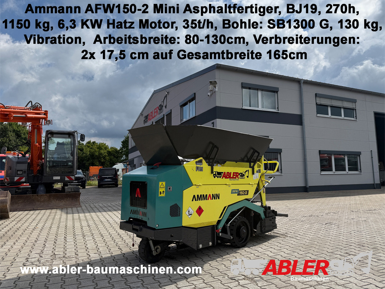 Ammann AFW 150-2 Mini-Asphaltfertiger - Asfaldilaotur: pilt 1 Ammann AFW 150-2 Mini-Asphaltfertiger - Asfaldilaotur: pilt 1