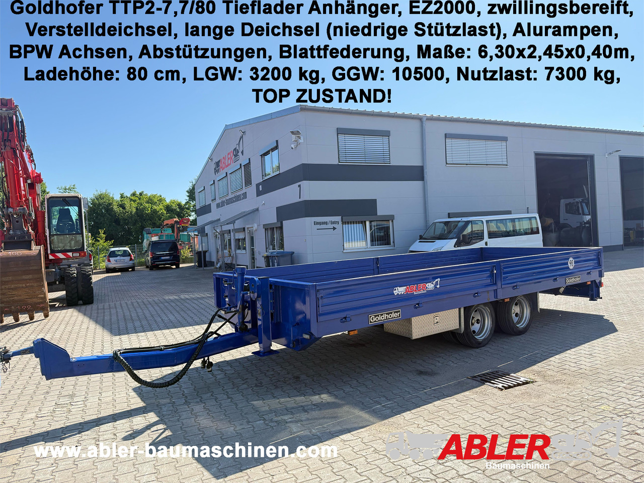 Goldhofer TTP2-7,7/80 Tieflader Tandem mit Rampen TOP - Platvormhaagis/ Madelhaagis: pilt 1 Goldhofer TTP2-7,7/80 Tieflader Tandem mit Rampen TOP - Platvormhaagis/ Madelhaagis: pilt 1