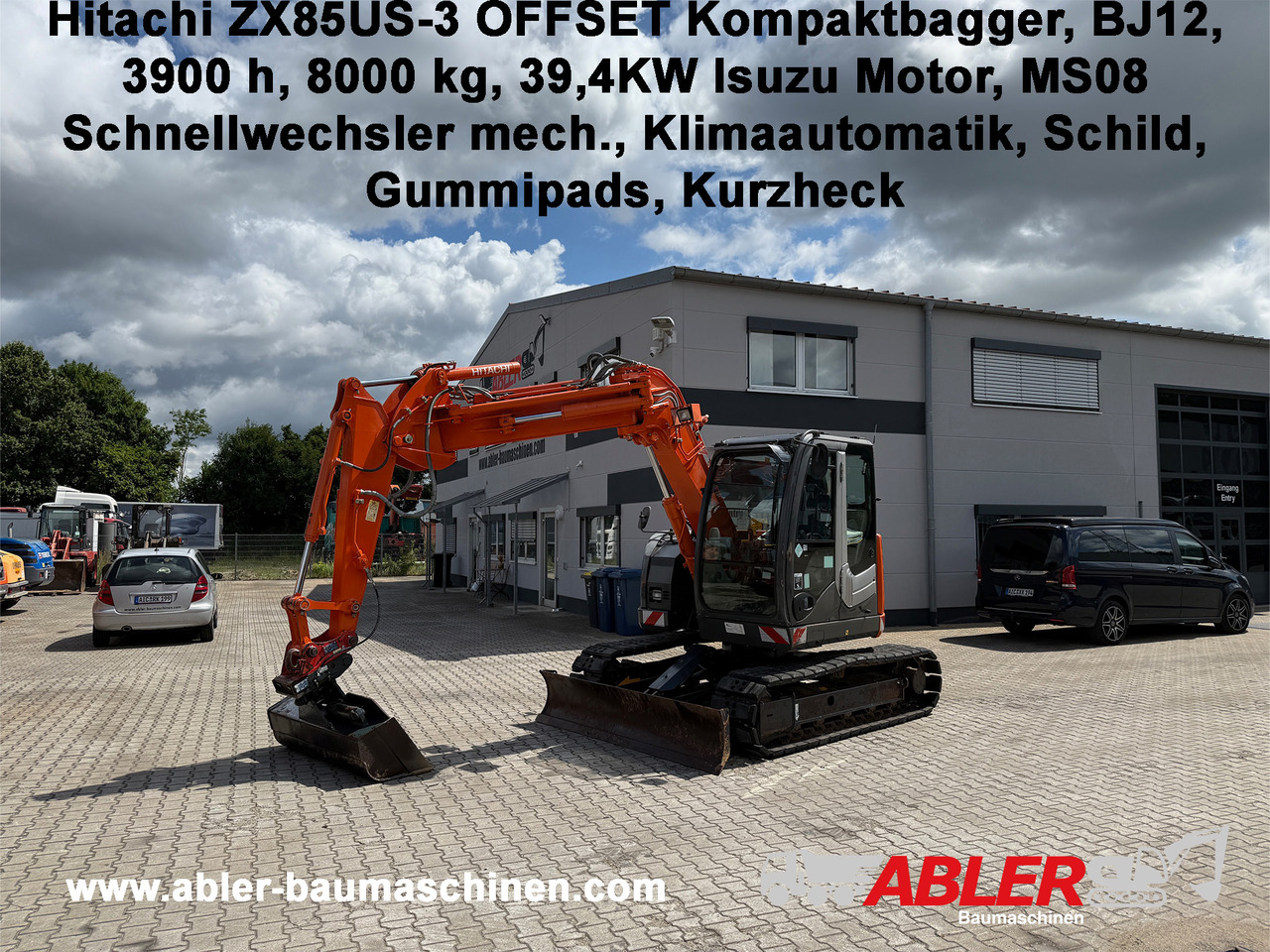 Hitachi ZX85 US-3 OFFSET Kompaktbagger MS08 - Ekskavaator: pilt 1 Hitachi ZX85 US-3 OFFSET Kompaktbagger MS08 - Ekskavaator: pilt 1