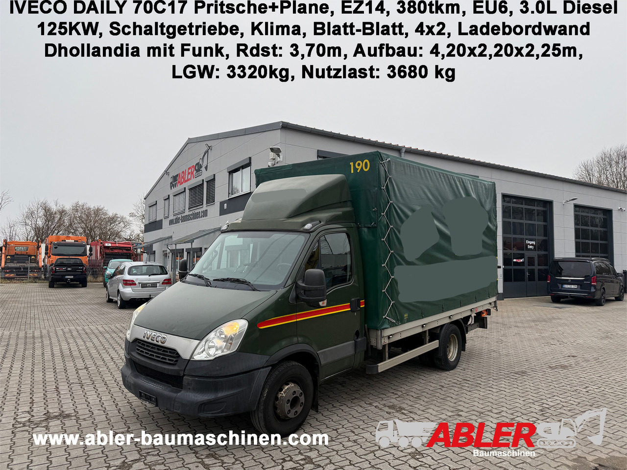 IVECO DAILY 70C17 Pritsche Plane LBW - Tent tarbesõiduk: pilt 1 IVECO DAILY 70C17 Pritsche Plane LBW - Tent tarbesõiduk: pilt 1