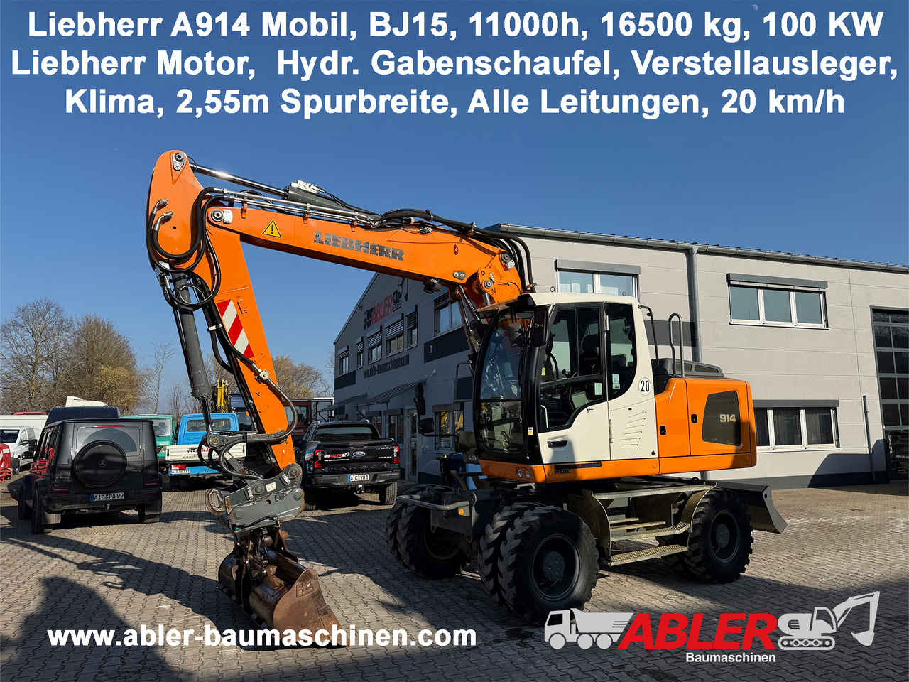 Liebherr A914 Mobilbagger OQ65 Klima - Ratastel ekskavaator: pilt 1 Liebherr A914 Mobilbagger OQ65 Klima - Ratastel ekskavaator: pilt 1