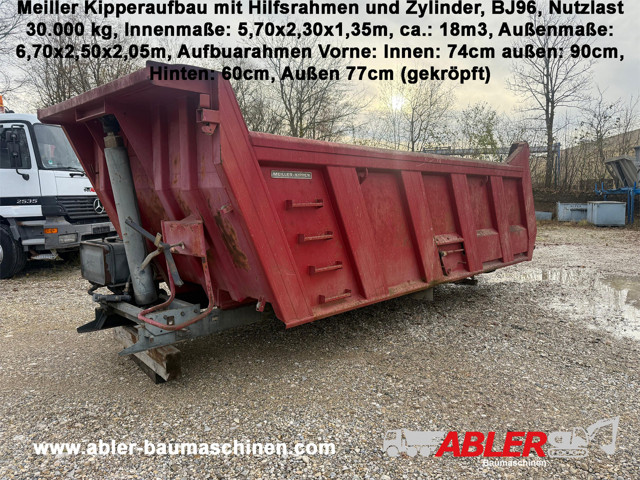 Meiller Kipperaufbau 18m3 mit Rahmen und Zylinder - Kalluri korpus: pilt 1 Meiller Kipperaufbau 18m3 mit Rahmen und Zylinder - Kalluri korpus: pilt 1