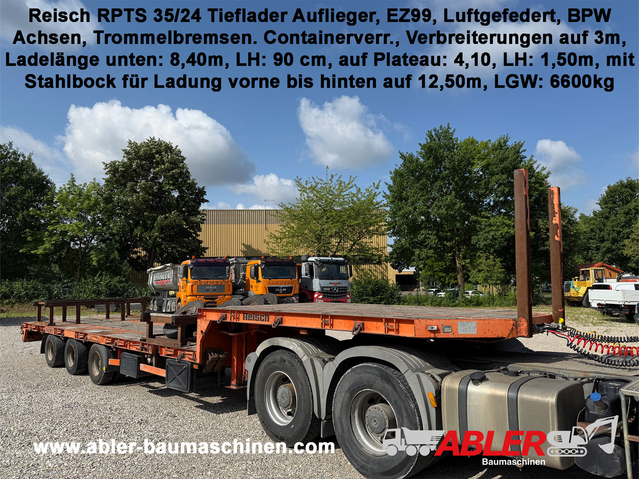 Reisch RPTS 35/24 Tieflader Auflieger - Madal platvorm järelhaagis: pilt 1 Reisch RPTS 35/24 Tieflader Auflieger - Madal platvorm järelhaagis: pilt 1