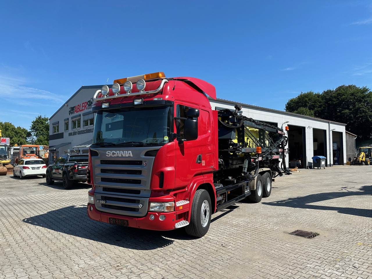 Scania R580 Abrollkipper V8 Mit Küpper Weisser Enteisungsgerät 45m - Konkstõstukiga veoauto: pilt 2 Scania R580 Abrollkipper V8 Mit Küpper Weisser Enteisungsgerät 45m - Konkstõstukiga veoauto: pilt 2