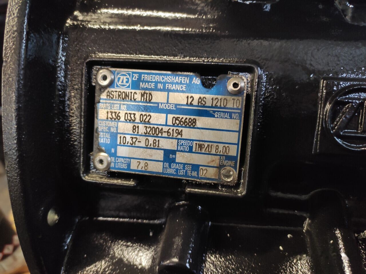 MAN (ZF 12AS1210TD) - Käigukast - Veoauto: pilt 2 MAN (ZF 12AS1210TD) - Käigukast - Veoauto: pilt 2