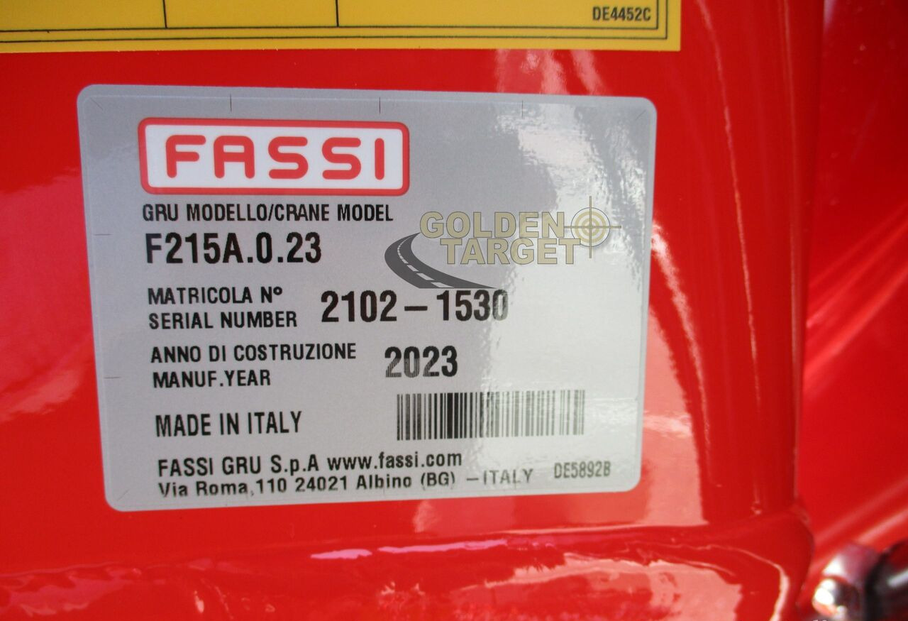 Fassi F215A.0.23 Loader Crane - Kraana-manipulaator - Veoauto: pilt 5 Fassi F215A.0.23 Loader Crane - Kraana-manipulaator - Veoauto: pilt 5