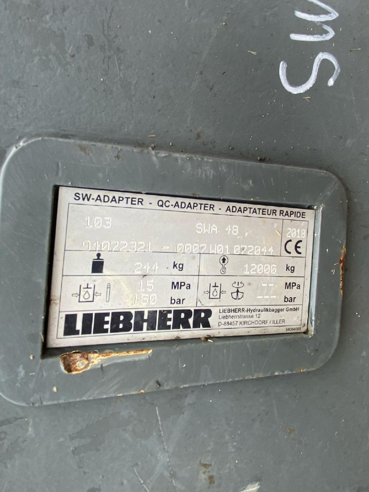 Liebherr SWA 48 - Kiirühendus: pilt 3 Liebherr SWA 48 - Kiirühendus: pilt 3