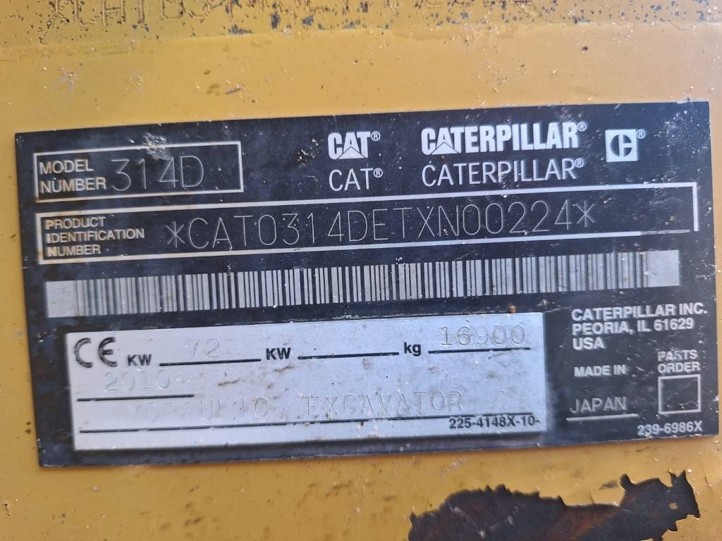 Lintekskavaator CAT MYYTY! SOLD! 314DLCR PYÖRITTÄJÄLLÄ: pilt 14