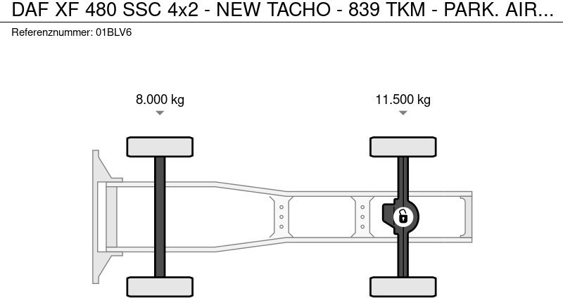 Sadulveok DAF XF 480 SSC 4x2 - NEW TACHO - 839 TKM - PARK. AIRCO - NAVI - SPECIAL INTERIOR - 2 x FUEL TANKS - ALCOA'S - TOP CONDITION -: pilt 15
