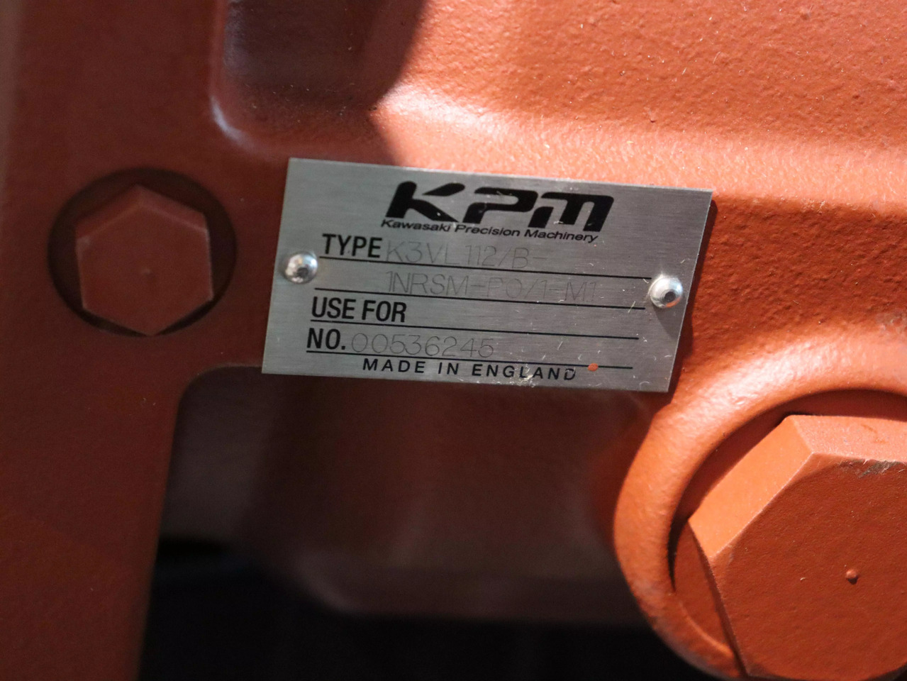 KAWASAKI K3VL112 B 1NR5M-P0 1-M1 - Hüdrauliline pump - Ehitusmasinad: pilt 3 KAWASAKI K3VL112 B 1NR5M-P0 1-M1 - Hüdrauliline pump - Ehitusmasinad: pilt 3