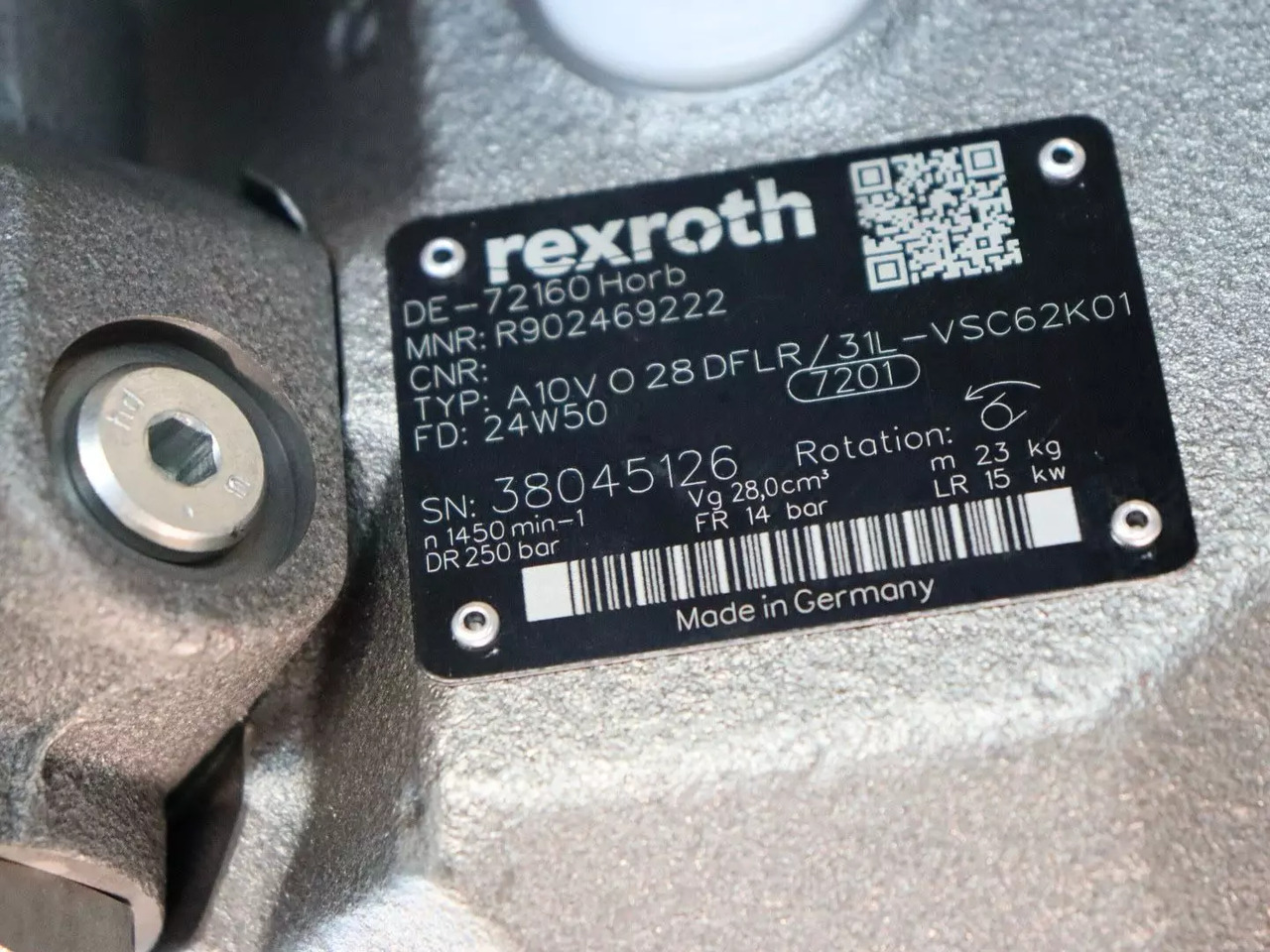 REXROTH A10VO28DFLR/31L-VSC62K01 - Hüdrauliline pump - Materjali käitlemise seade: pilt 5 REXROTH A10VO28DFLR/31L-VSC62K01 - Hüdrauliline pump - Materjali käitlemise seade: pilt 5