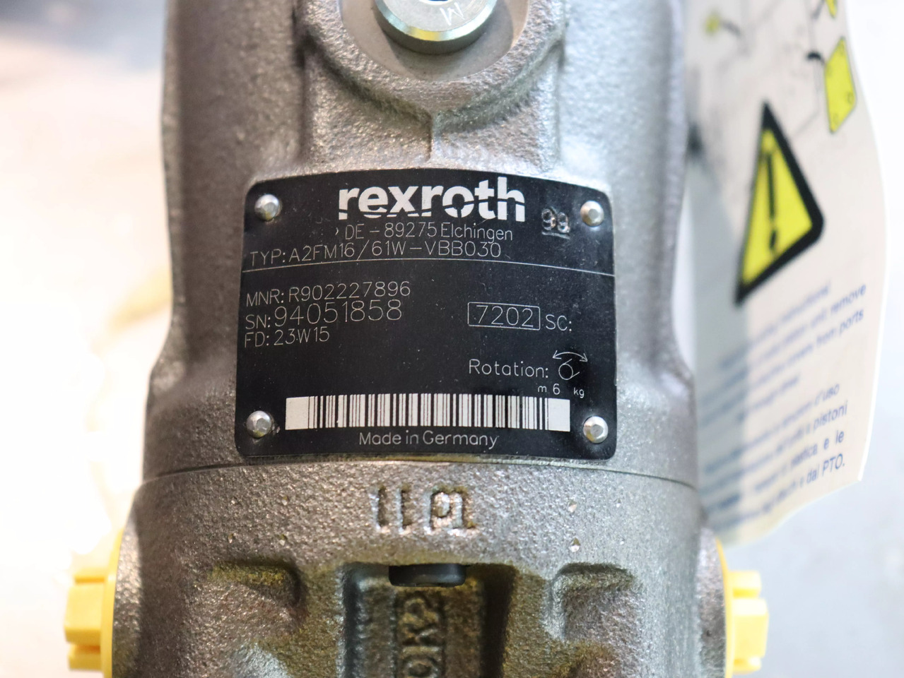 REXROTH A2FM16/61W-VBB030 - Hüdrauliline mootor - Materjali käitlemise seade: pilt 4 REXROTH A2FM16/61W-VBB030 - Hüdrauliline mootor - Materjali käitlemise seade: pilt 4