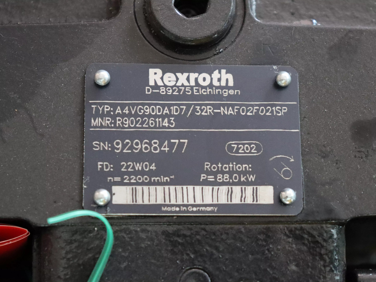 REXROTH A4VG90DA1D7/32R-NAF02F021SP-S - Hüdrauliline pump - Materjali käitlemise seade: pilt 3 REXROTH A4VG90DA1D7/32R-NAF02F021SP-S - Hüdrauliline pump - Materjali käitlemise seade: pilt 3
