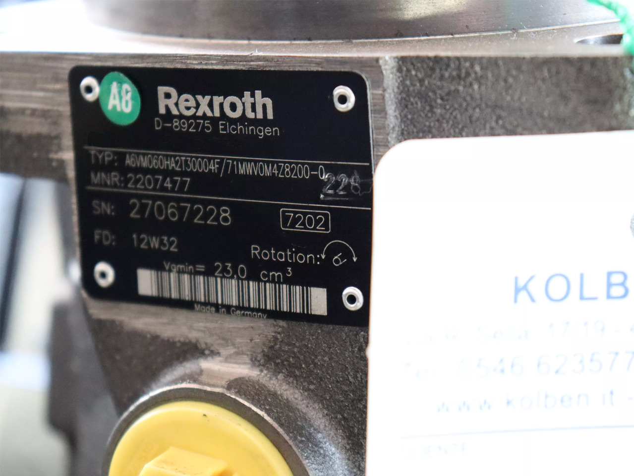 REXROTH A6VM060HA2T30004F/71MWV0M4Z8200-0 - Hüdrauliline mootor - Materjali käitlemise seade: pilt 4 REXROTH A6VM060HA2T30004F/71MWV0M4Z8200-0 - Hüdrauliline mootor - Materjali käitlemise seade: pilt 4