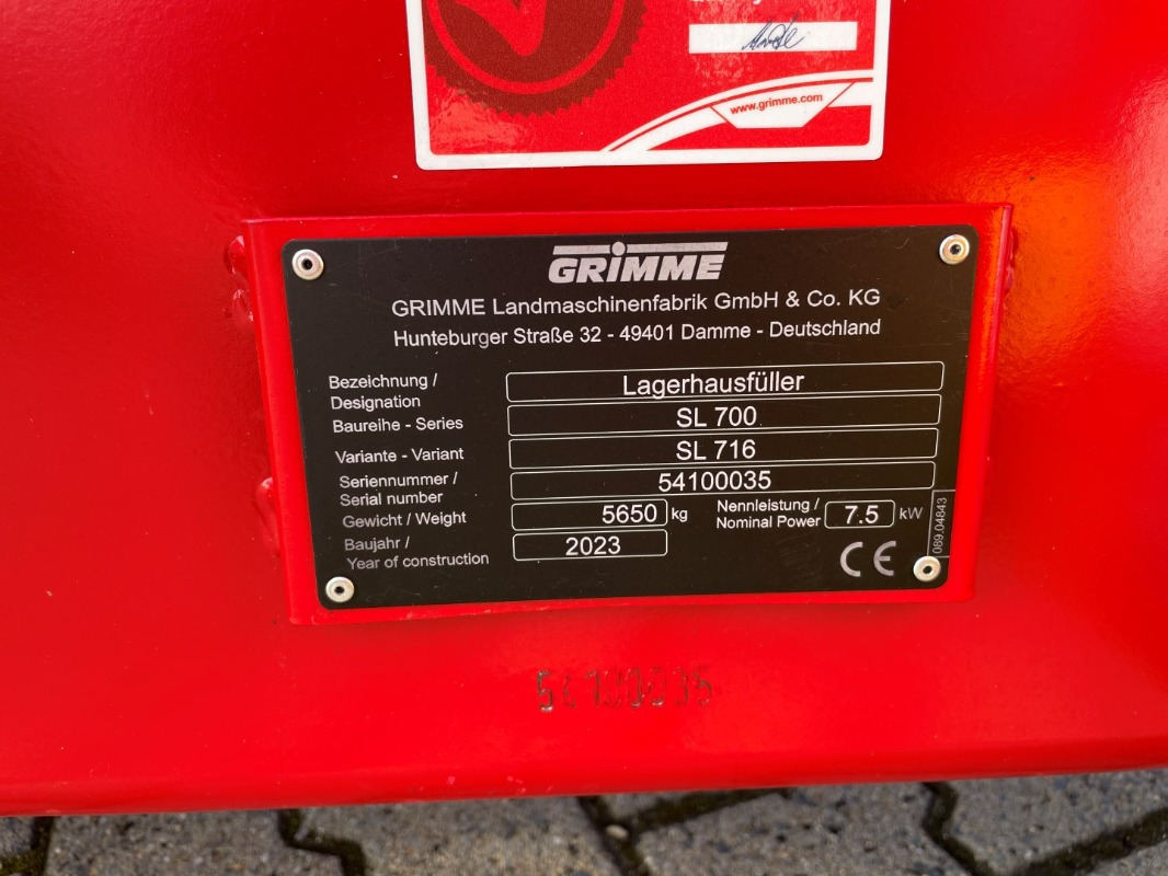 Grimme SL 716 - Rental - Hoiustamis seadmed: pilt 2 Grimme SL 716 - Rental - Hoiustamis seadmed: pilt 2