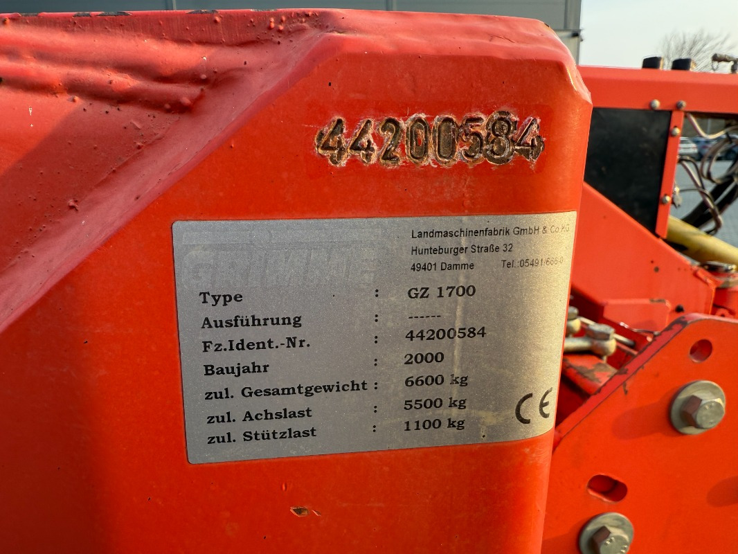 Grimme GZ 1700 DL 1 - Saagikoristusmasin: pilt 2 Grimme GZ 1700 DL 1 - Saagikoristusmasin: pilt 2