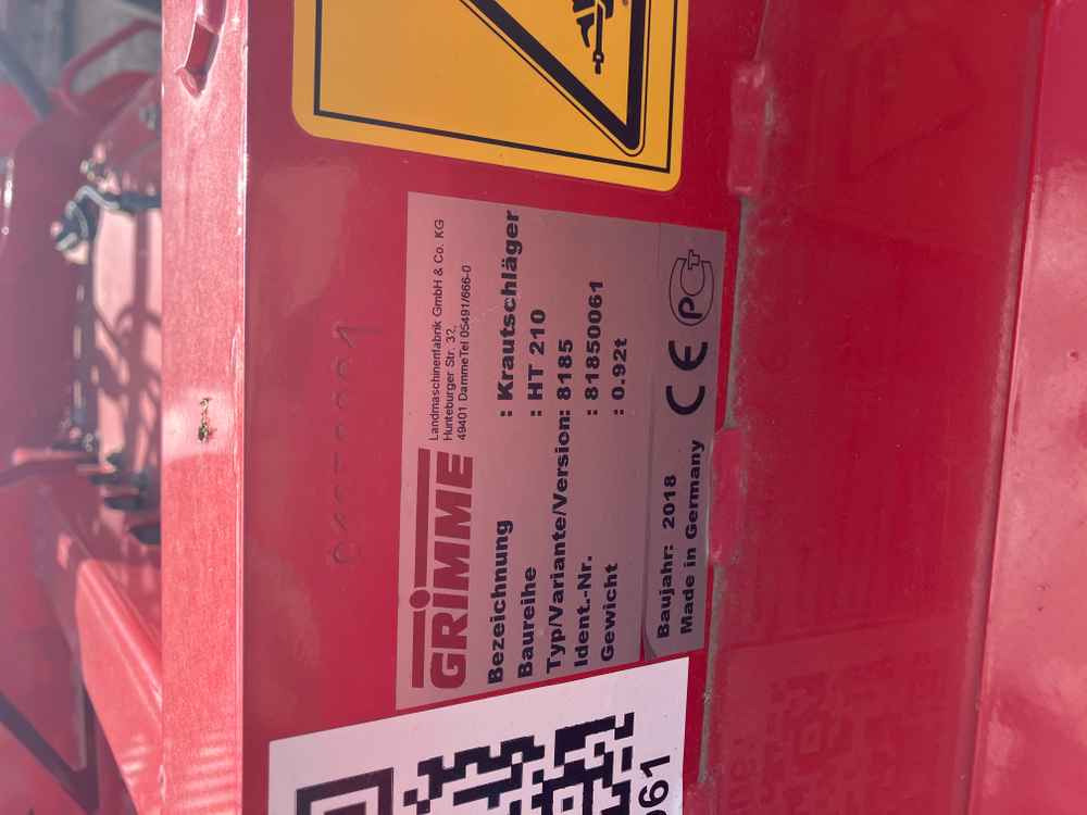 Grimme HT 210 - Saagikoristusmasin: pilt 3 Grimme HT 210 - Saagikoristusmasin: pilt 3