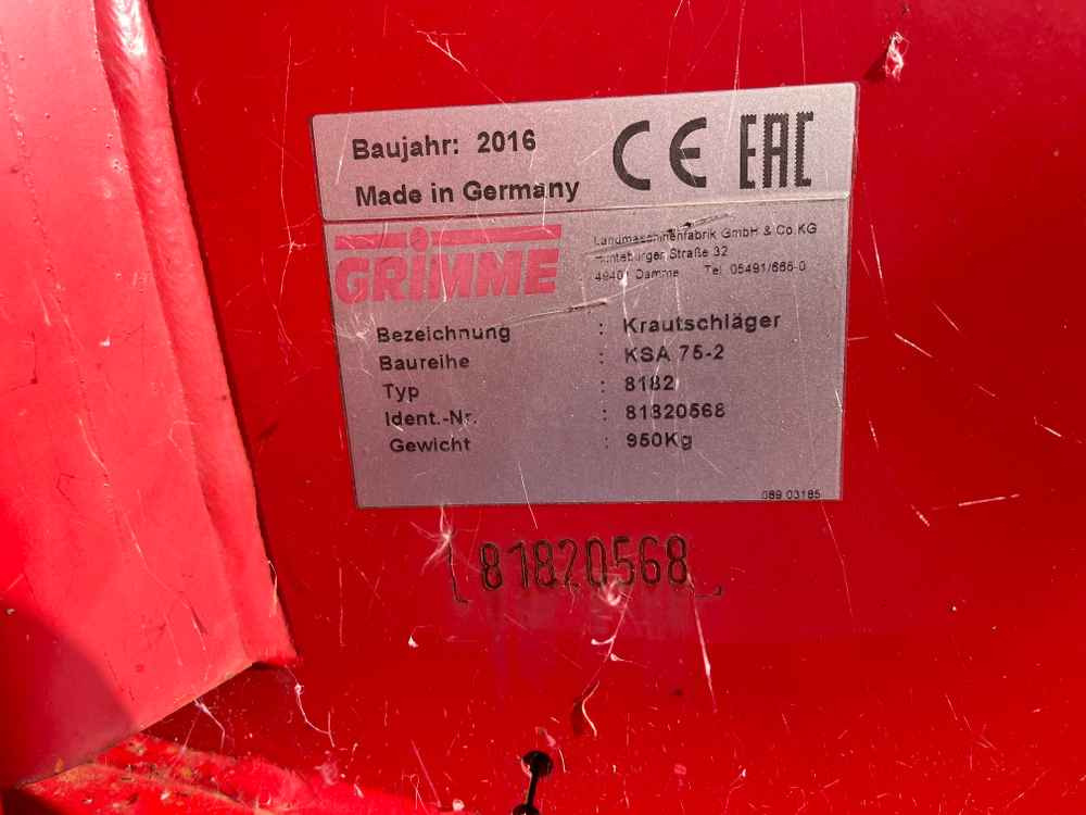 Grimme KSA 75-2 - Saagikoristusmasin: pilt 2 Grimme KSA 75-2 - Saagikoristusmasin: pilt 2