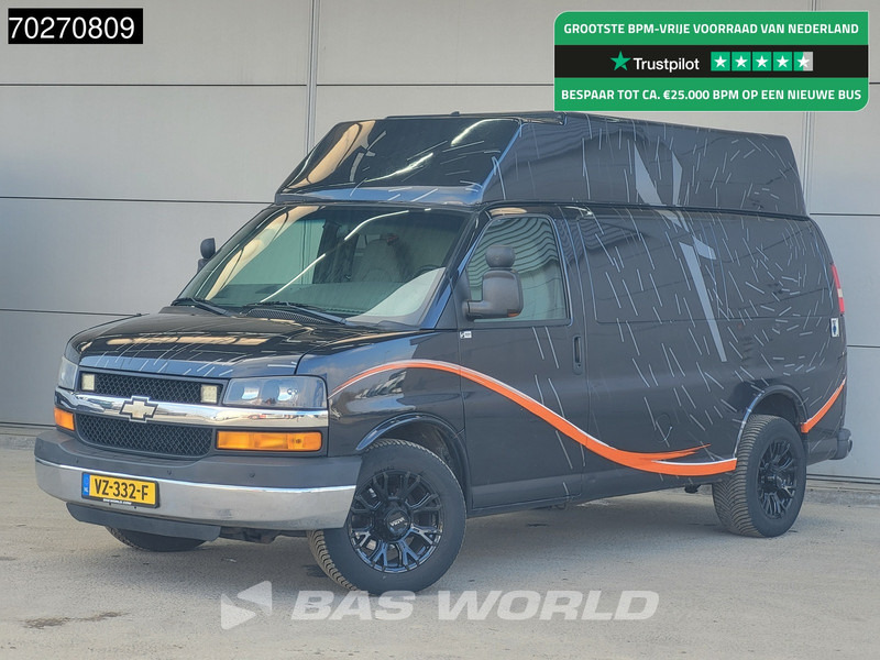 Chevrolet Chevy Van 6.0L V8 MARGE LPG Chevy Van Camper Basis APK 10-2025 GMC Savana 230V aansluiting Airco Camera Cruise 8m3 Airco Trekhaak Cruise c - Väike kaubik: pilt 1 Chevrolet Chevy Van 6.0L V8 MARGE LPG Chevy Van Camper Basis APK 10-2025 GMC Savana 230V aansluiting Airco Camera Cruise 8m3 Airco Trekhaak Cruise c - Väike kaubik: pilt 1