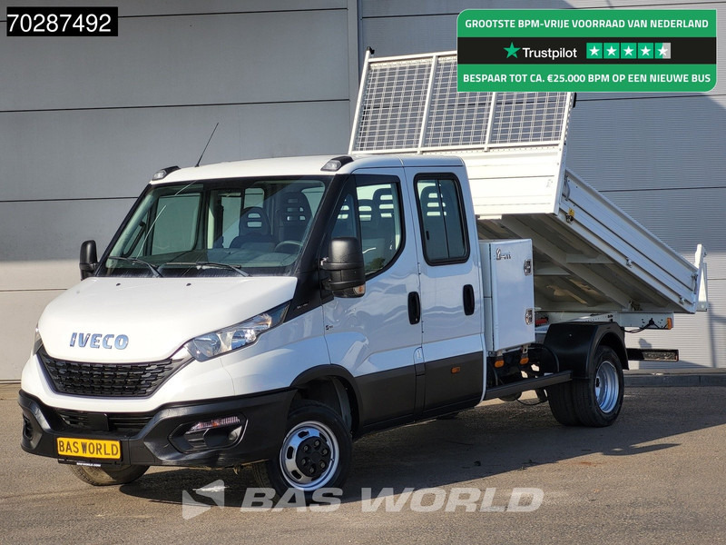 Iveco Daily 35C16 3.0L Kipper met Kist Dubbel Cabine Dubbellucht 3,5t Trekhaak Navi Airco Cruise Camera Euro6 Tipper Benne Kieper 2m3 Airco - Tarbesõiduk kallur: pilt 1 Iveco Daily 35C16 3.0L Kipper met Kist Dubbel Cabine Dubbellucht 3,5t Trekhaak Navi Airco Cruise Camera Euro6 Tipper Benne Kieper 2m3 Airco - Tarbesõiduk kallur: pilt 1