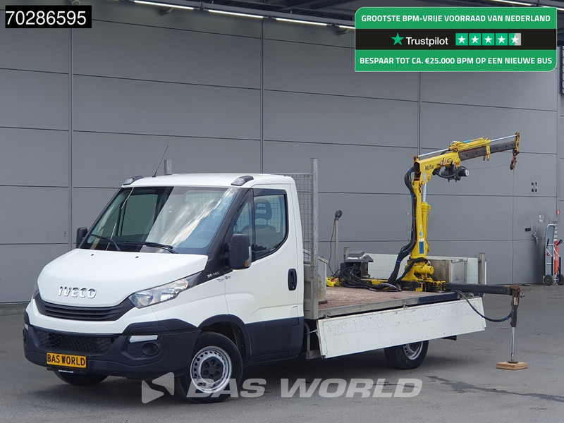 Iveco Daily 35S14 Open Laadbak Kraanwagen Hyva HA15 Euro6 3,5t Trekhaak Crane Kranwagen Pritsche Pickup Open Box Trekhaak - Madelauto: pilt 1 Iveco Daily 35S14 Open Laadbak Kraanwagen Hyva HA15 Euro6 3,5t Trekhaak Crane Kranwagen Pritsche Pickup Open Box Trekhaak - Madelauto: pilt 1