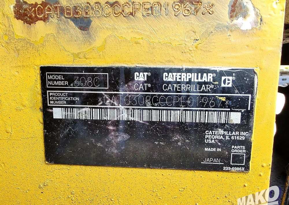Lintekskavaator Caterpillar 308C: pilt 12