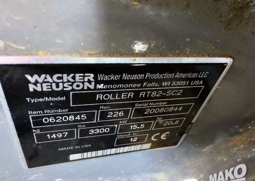Wacker Neuson RT82-SC2 liising Wacker Neuson RT82-SC2: pilt 9