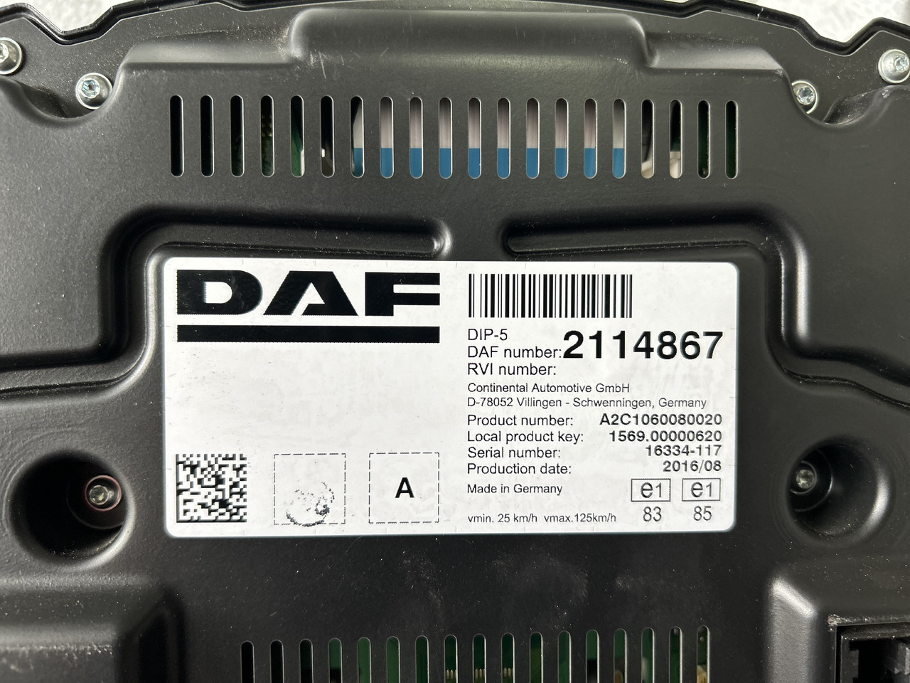 DAF CLOCK COUNTER DAF XF 106 2114867 - Armatuurlaud: pilt 3 DAF CLOCK COUNTER DAF XF 106 2114867 - Armatuurlaud: pilt 3