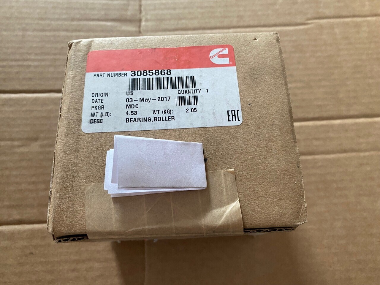 CUMMINS Roller Bearing 3085868 - Varuosa: pilt 1 CUMMINS Roller Bearing 3085868 - Varuosa: pilt 1