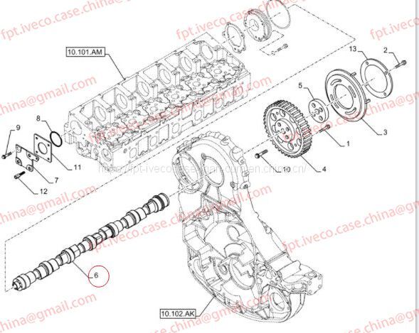 FPT IVECO CASE Cursor11 F3GFE613A B001 5801863562 CAMSHAFT 5801465702/580199815 - Nukkvõll: pilt 4 FPT IVECO CASE Cursor11 F3GFE613A B001 5801863562 CAMSHAFT 5801465702/580199815 - Nukkvõll: pilt 4