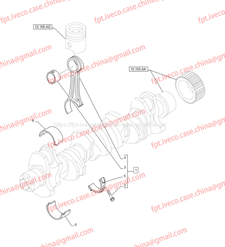 FPT IVECO CASE Cursor9 F2CFE614A*B041/F2CGE614F*V004 5802431166 Connecting rod tile (Green)500054903/500054907/500054910 - Ühendusvarras: pilt 1 FPT IVECO CASE Cursor9 F2CFE614A*B041/F2CGE614F*V004 5802431166 Connecting rod tile (Green)500054903/500054907/500054910 - Ühendusvarras: pilt 1