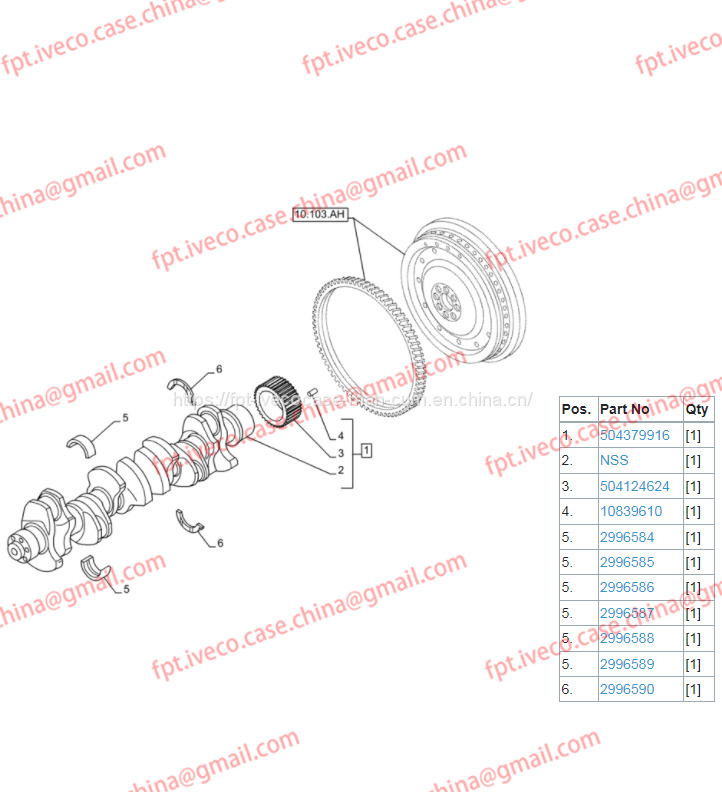 FPT IVECO CASE Cursor9 F2CFE614A*B041/F2CGE614F*V004 5802431166 Crankshaft tile Repair Kit (green)2996585/2996587 - Väntvõll - Veoauto: pilt 1 FPT IVECO CASE Cursor9 F2CFE614A*B041/F2CGE614F*V004 5802431166 Crankshaft tile Repair Kit (green)2996585/2996587 - Väntvõll - Veoauto: pilt 1