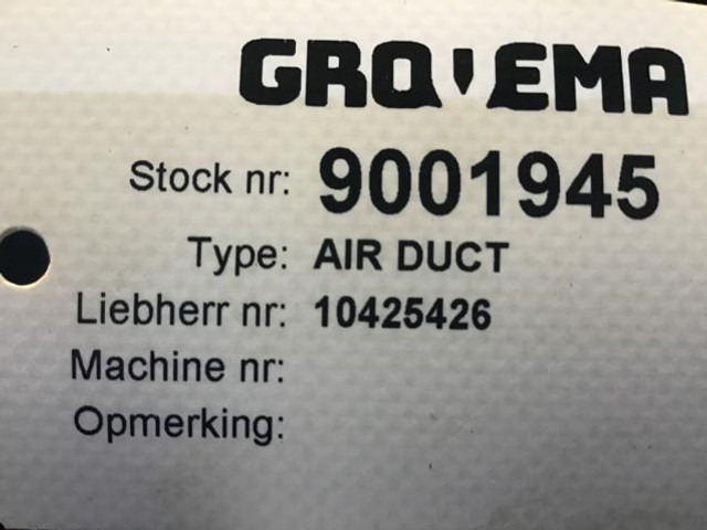 Kliimaseadme osa Liebherr Air Duct: pilt 12